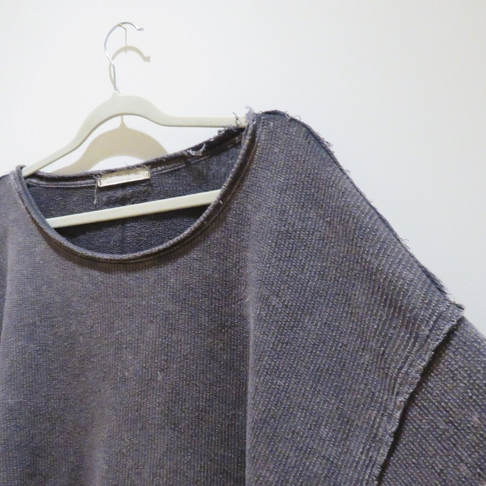 FREE PEOPLE WE THE FREE Off My Mind Cropped T-Shirt Top in Washed Black Casual - Picture 9 of 15